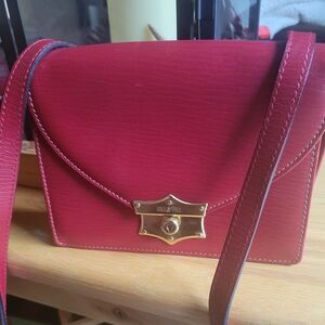 Vintage Gold Pfeil small genuine leather crossbody/shoulder bag